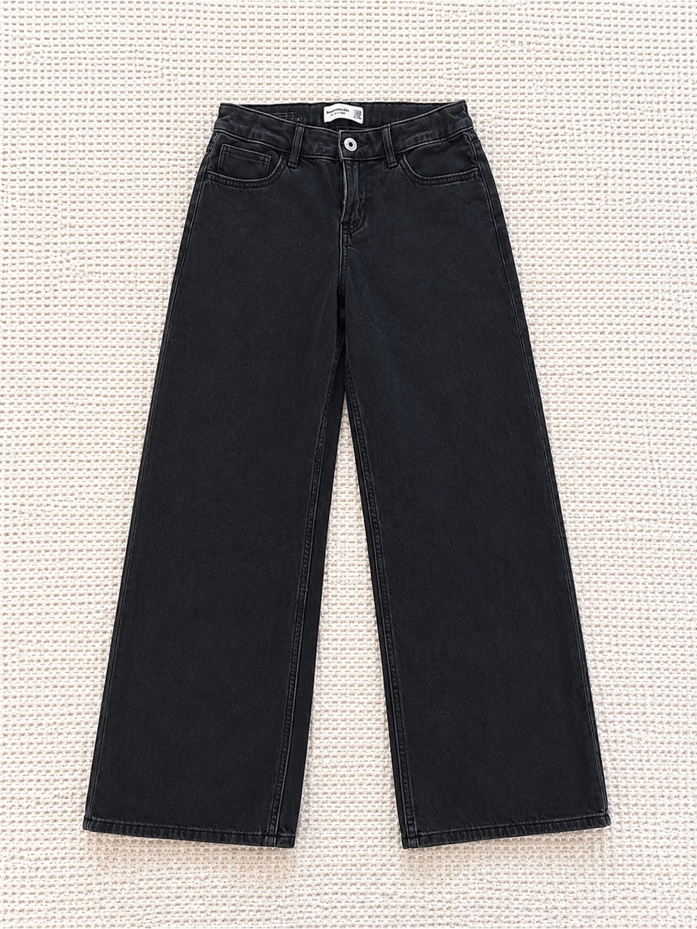 Classic Low Rise Wide Leg Jeans - Black